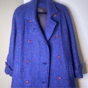 Avoca Handweavers vintage womens purple coat size large mohair wool